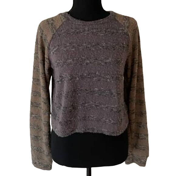 VINTAGE HAVANA Lightweight Sweater Purple Tan Size Medium - Picture 1 of 10